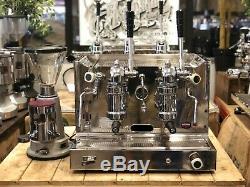 Gaggia Vintage Lever 2 Group Espresso Coffee Machine & Grinder Combo Cafe Barist