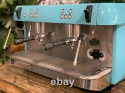 Iberital Expression 2 Group Blue Espresso Coffee Machine Commercial Cafe Barista
