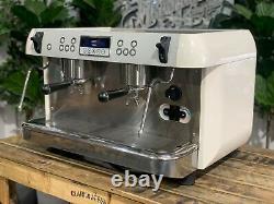 Iberital Expression 2 Group White Espresso Coffee Machine Commercial Cafe