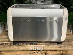 Iberital Expression 2 Group White Espresso Coffee Machine Commercial Cafe