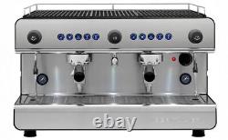 Iberital Ib7 2 Group New Espresso Coffee Machine Commercial Cafe Latte Bar Cart