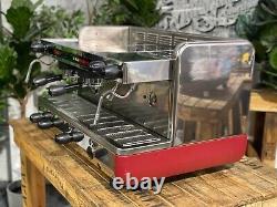 La Cimbali M22 Premium 2 Group Stainless & Red Espresso Coffee Machine