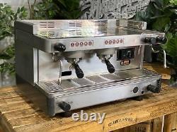 La Cimbali M28 Selectron 2 Group Silver Espresso Coffee Machine Cafe Latte Cart