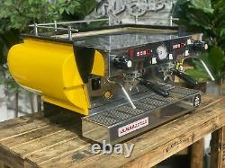 La Marzocco Fb70 2 Group Yellow Espresso Coffee Machine Custom Commercial