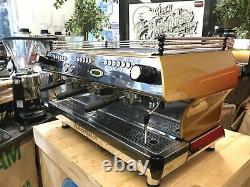 La Marzocco Fb80 3 Group Gold Espresso Coffee Machine Restaurant Cafe Latte Bean