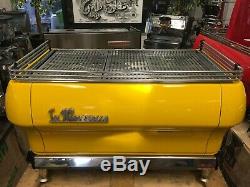 La Marzocco Fb80 3 Group Yellow Espresso Coffee Machine Restaurant Cafe Latte