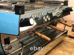 La Marzocco Gb5 3 Group Custom Baby Blue Espresso Coffee Machine Commercial Cafe