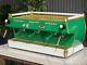 La Marzocco Gb5 3 Group Espresso Coffee Machine Green, White & Gold Commercial