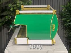 La Marzocco Gb5 3 Group Espresso Coffee Machine Green, White & Gold Commercial