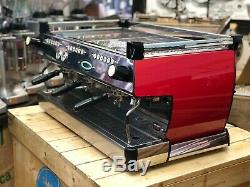 La Marzocco Gb5 Red And Matte Black 3 Group Espresso Coffee Machine Restaurant