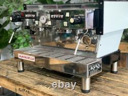 La Marzocco Linea Classic 2 Group Espresso Coffee Machine White, High Feet Cafe