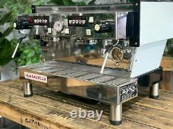 La Marzocco Linea Classic 2 Group Espresso Coffee Machine White, High Feet Cafe