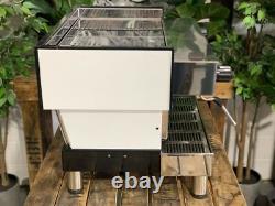 La Marzocco Linea Classic 2 Group Espresso Coffee Machine White, High Feet Cafe