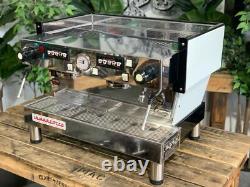 La Marzocco Linea Classic 2 Group Espresso Coffee Machine White, High Feet Cafe