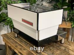 La Marzocco Linea Classic 2 Group Espresso Coffee Machine White, High Feet Cafe
