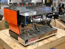 La Marzocco Linea Classic 2 Group Orange Espresso Coffee Machine Maker Cafe Bar