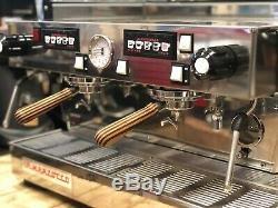 La Marzocco Linea Classic 2 Group White Timber Handles Espresso Coffee Machine