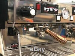 La Marzocco Linea Classic 2 Group White Timber Handles Espresso Coffee Machine