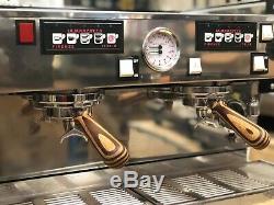 La Marzocco Linea Classic 2 Group White Timber Handles Espresso Coffee Machine