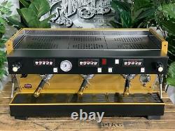 La Marzocco Linea Classic 3 Group Black Gold Espresso Coffee Machine Commercial