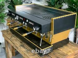 La Marzocco Linea Classic 3 Group Black Gold Espresso Coffee Machine Commercial