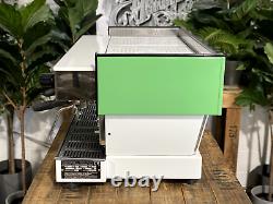 La Marzocco Linea Classic 3 Group Espresso Coffee Machine White & Green Custom