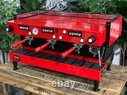 La Marzocco Linea Classic 3 Group Red & Black Espresso Coffee Machine Commercial