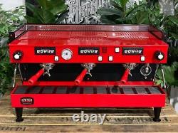 La Marzocco Linea Classic 3 Group Red & Black Espresso Coffee Machine Commercial