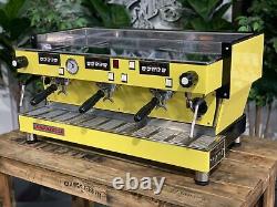 La Marzocco Linea Classic 3 Group Yellow Espresso Coffee Machine Custom Barista