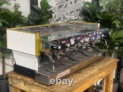 La Marzocco Linea Classic 4 Group Espresso Coffee Machine White & Gold Barista