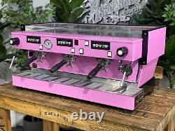 La Marzocco Linea Classic Contemporary Pink 3 Group Espresso Coffee Machine Cafe