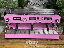 La Marzocco Linea Classic Contemporary Pink 3 Group Espresso Coffee Machine Cafe