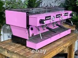 La Marzocco Linea Classic Contemporary Pink 3 Group Espresso Coffee Machine Cafe