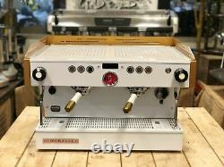 La Marzocco Linea Pb 2 Group Custom White & Gold Espresso Coffee Machine