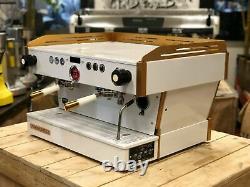 La Marzocco Linea Pb 2 Group Custom White & Gold Espresso Coffee Machine