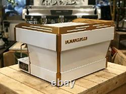 La Marzocco Linea Pb 2 Group Custom White & Gold Espresso Coffee Machine