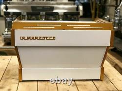 La Marzocco Linea Pb 2 Group Custom White & Gold Espresso Coffee Machine