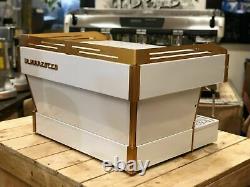 La Marzocco Linea Pb 2 Group Custom White & Gold Espresso Coffee Machine