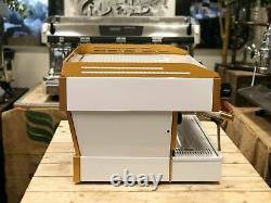 La Marzocco Linea Pb 2 Group Custom White & Gold Espresso Coffee Machine