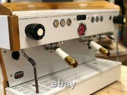 La Marzocco Linea Pb 2 Group Custom White & Gold Espresso Coffee Machine
