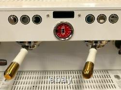 La Marzocco Linea Pb 2 Group Custom White & Gold Espresso Coffee Machine