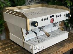 La Marzocco Linea Pb 2 Group Custom White & Gold Espresso Coffee Machine Custom