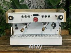 La Marzocco Linea Pb 2 Group Custom White & Gold Espresso Coffee Machine Custom