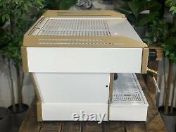 La Marzocco Linea Pb 2 Group Custom White & Gold Espresso Coffee Machine Custom