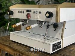 La Marzocco Linea Pb 2 Group Custom White & Gold Espresso Coffee Machine Custom