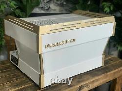 La Marzocco Linea Pb 2 Group Custom White & Gold Espresso Coffee Machine Custom