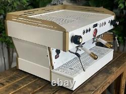 La Marzocco Linea Pb 2 Group Custom White & Gold Espresso Coffee Machine Custom