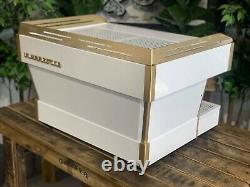 La Marzocco Linea Pb 2 Group Custom White & Gold Espresso Coffee Machine Custom