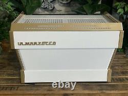 La Marzocco Linea Pb 2 Group Custom White & Gold Espresso Coffee Machine Custom