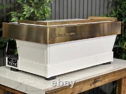 La Marzocco Linea Pb 3 Group Espresso Coffee Machine White & Gold Commercial